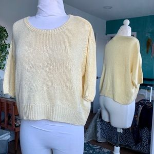 Yellow crop sweater